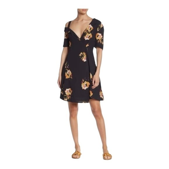 A.L.C. Lucia Floral Print Silk Cold Shoulder Dress NWOT - Picture 8 of 8